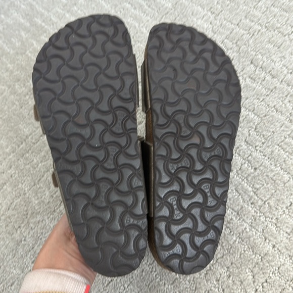 Birkenstock Sydney Birko Flor 2 Strap Sandals slide “graceful taupe” buckle - Picture 5 of 7